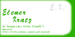 elemer kratz business card